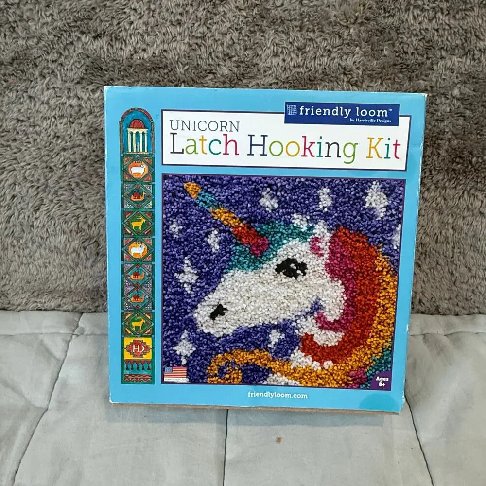 NEW Friendly Loom Unicorn Latch Hooking Kit COMPLETE Latch Hook Craft